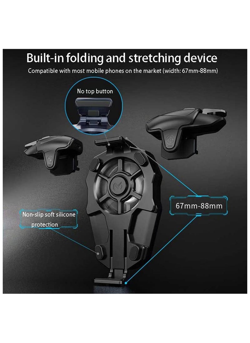 PUBG Mobile Triggers with cooling fan,PUBG Mobile Phone Game Controller with cooler for PUBG/Fortnite/Call of Duty, with Rgb Light, for Android and iOS Phone