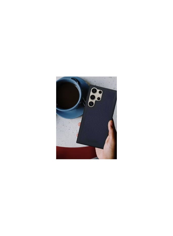 CATANES Samsung Galaxy S24 Ultra Case Anti-slip Textured Design Scratch Resistant Shock Absorbing Case Cover Midnight Blue - Image 2