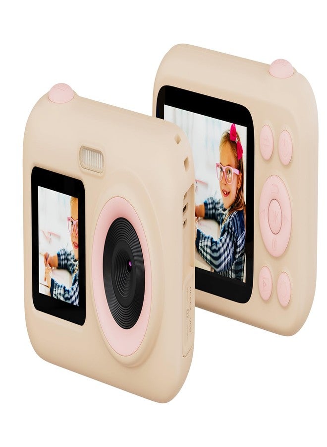 SJCAM FunCam+ Dual Screen Action Camera | 1080P Ultra HD | 2.4" Large Display for Video Recording, Photo Shooting, Timelapse | Children & Adult Kids | Buff - Image 1