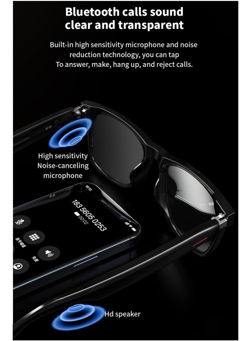 HYUNDAI Smart and Fashion Glasses with Two Lens, Magnetic Lens, One for Multipurposes Bluetooth Speaker with AI - Casual, Office, Outdoor Sports UV Protection, UV400 Polarized Sunglasses, Real-Time Translation in 144 Languages, Music, Phone Calls & AI Chat  - Image 5