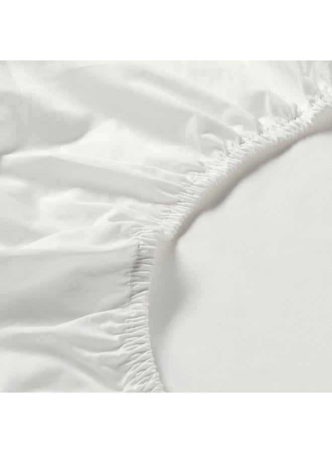 Zaboon Fitted sheet, white, 180x200 cm - Image 5