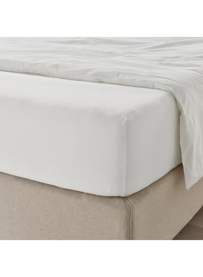 Zaboon Fitted sheet, white, 180x200 cm - Image 2