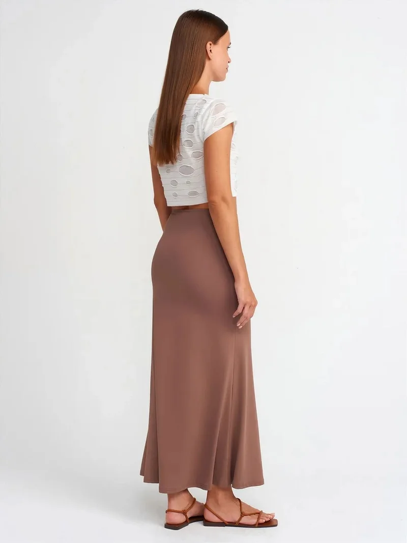 ديلفين Dilvin High-Waist A-Line Maxi Skirt