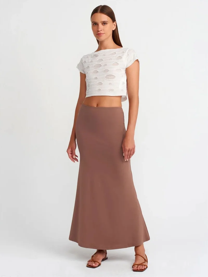ديلفين Dilvin High-Waist A-Line Maxi Skirt
