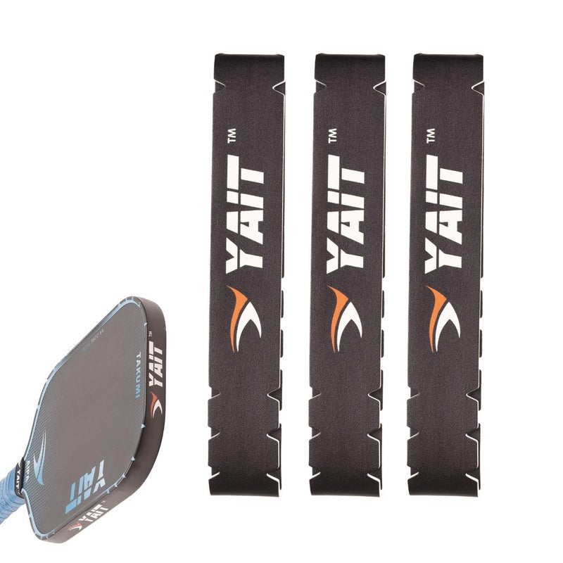 YAIT Sports Pickleball Paddle Edge Guard Tape (Pack of 3) | Flexible Racket Edge Protection | V-Shaped Design for Perfect Fit | Perfect Fit on edges | Easy Peel-and-Press Application - Image 1