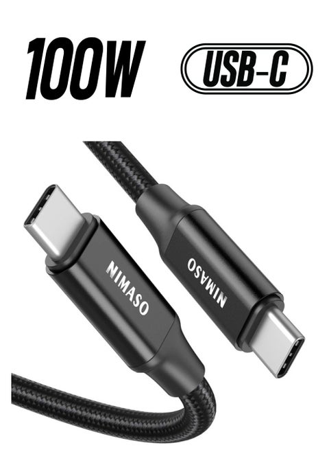 USB C to USB C 3.1 Gen 2 Cable 10Gbps Data Transfer, 4K Video Output Monitor Cable 100W PD Fast Charging Compatible with Thunderbolt 3, MacBook Pro, iPad Pro, Galaxy S21, Google Pixel - 3.3FT