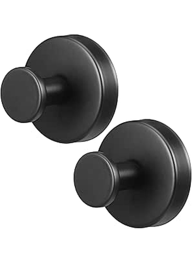 Stainless Steel Suction Cup Hooks 2Pcs No Drill Wall Mount Towel Holder - Image 1