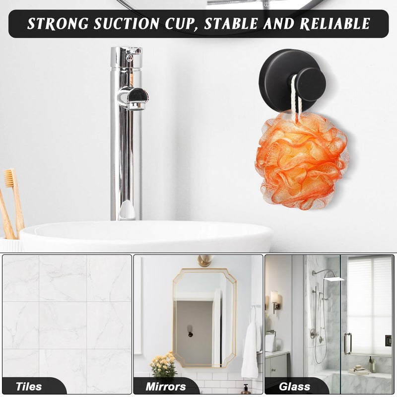 Stainless Steel Suction Cup Hooks 2Pcs No Drill Wall Mount Towel Holder - Image 4