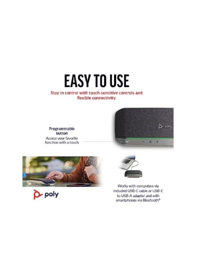 Poly Plantronics Sync 20 USB-C Personal Portable Smart Speakerphone with Noise/Echo Reduction - Image 5
