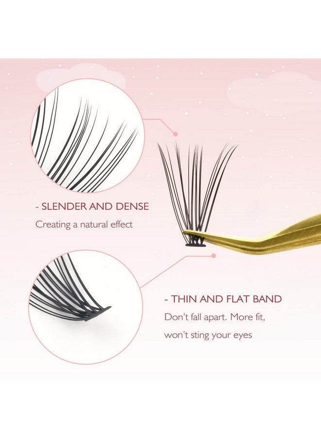 فيني دريم 10D Lash Clusters 240 قطعة من وصلات الرموش الفردية من الرموش الطبيعية ذات الأطوال المختلطة 12-16 مم، تجعيد C، سمك 0.07 مم، رموش فردية ذات أطوال مختلفة، ضعيها تحت رموشك (10D12-16 مم) - Image 2