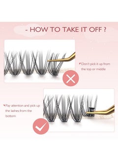 FinyDreamy 10D Lash Clusters 240Pcs Individual Lash Extensions Natural Cluster Lashes 12-16Mm Mix Lengths C Curl 0.07Mm Thickness Eyelash Individual Cluster Lashes Apply Under Your Lashes(10D12-16Mm)  - Image 4