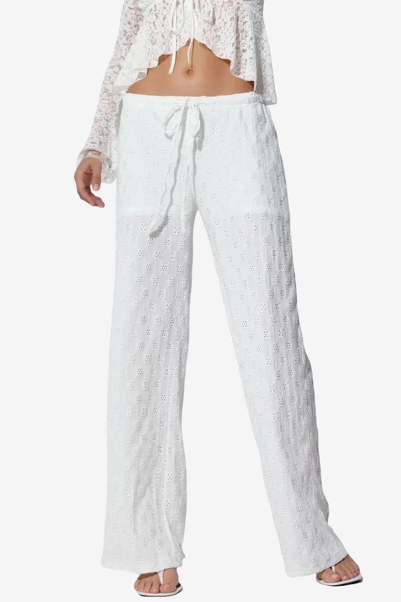 BUSEM Women's Cotton Straight-Leg Trousers