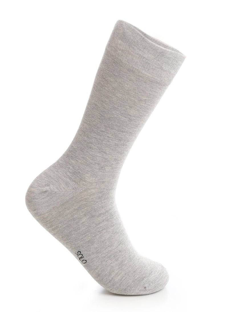 Solo Men's Pack of 3 Long Breathable Comfort Classic Socks - Grey - Image 2