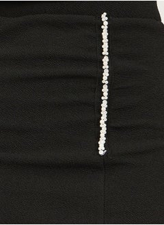 Styli Wrap Midi Skirt with Fringe Hem  - Image 3