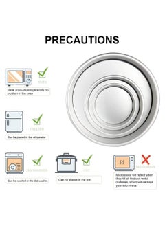 Y&D Aluminum Round Cake Pans, 3 Pcs (4, 6, 8 inch) Professional Nonstick & Leakproof Baking Pans Layer Tin Set with Removable Bottom for Birthday Wedding Tier  - Image 4