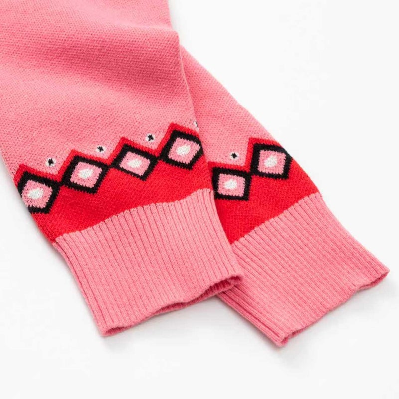 Beopjesk Women's Funny Winter Long Sleeve Valentine's Day Button Knit Cardigan Sweater Heart Vintage Knitted Outerwear (Valentine-Pink,XL) - Image 5