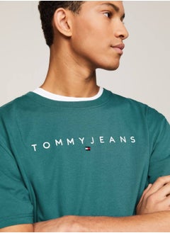 Men's Logo Featuring a Crew Neck T-Shirt -  Pure cotton, Cyan - pzsku/Z577636643AA9EE2E322EZ/45/_/1723744103/449a8475-73ff-4258-b174-6074ab195203