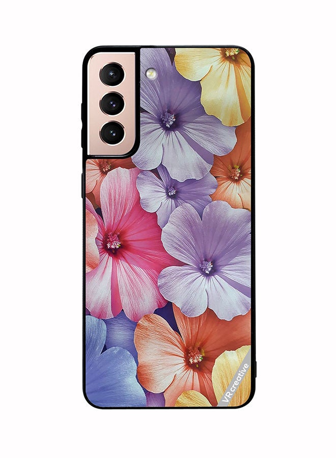 VR CREATIVE Protective Case Cover For Samsung Galaxy S21 5G Flower Design Multicolour - Image 1
