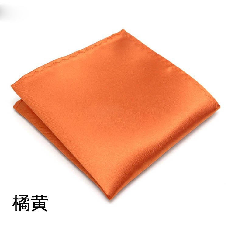 Solid Color Dress Suit Pocket Towel Men'S Small Square Wedding Dress Breast Towel Handkerchief Black Red Blue Green Purple - Image 1