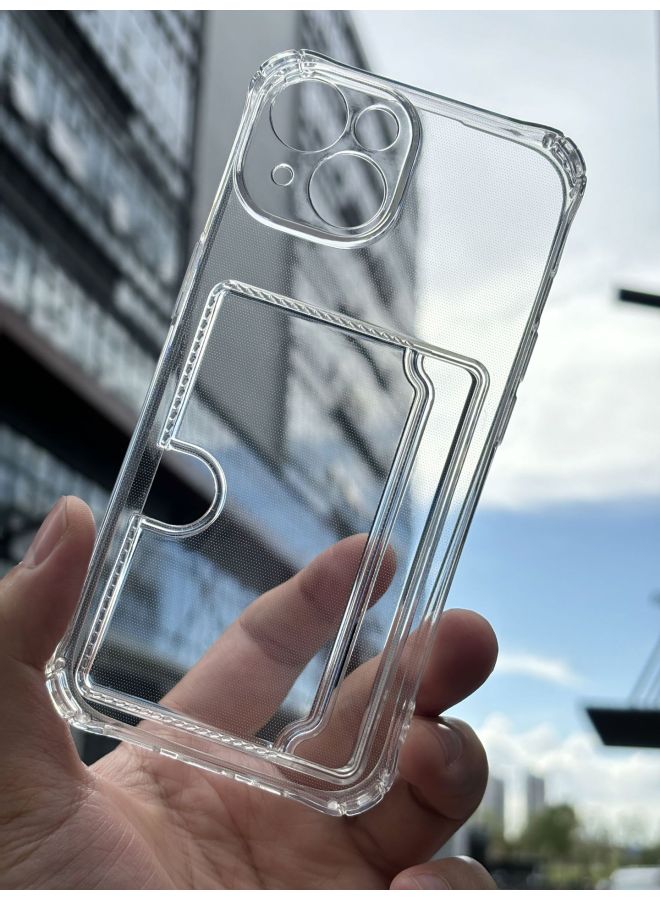 For Apple Fine Hole Transparent Side Card Phone Case Full-Covering Drop-Resistant Tpu Case Multiple Models Available 