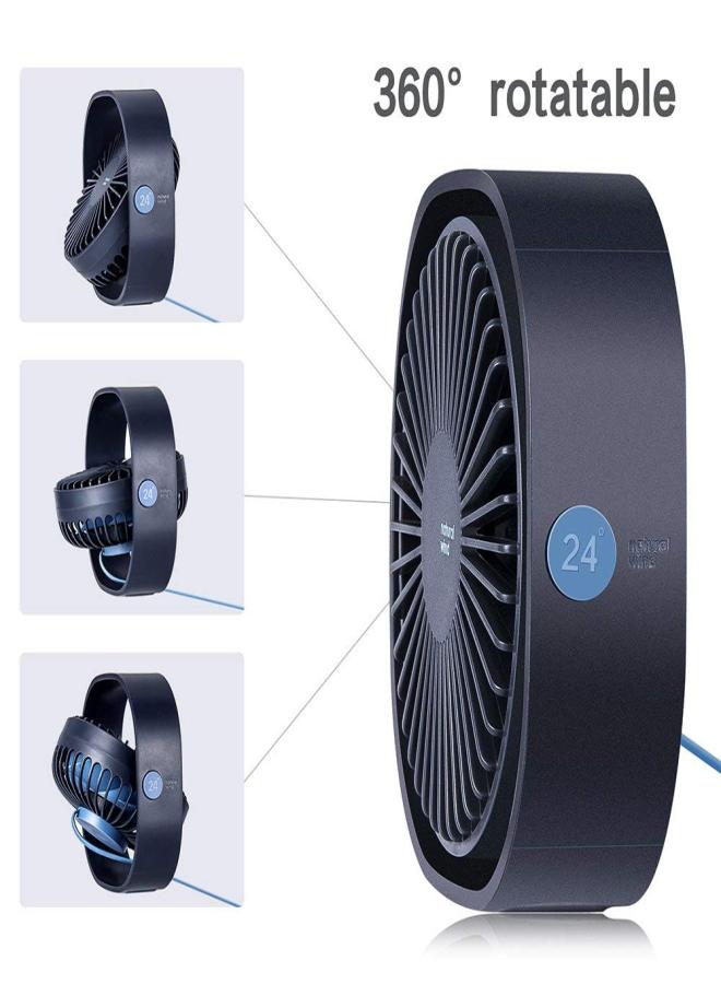 Upgraded small USB Typhoon, 3-speed strong wind, 360 ° rotation, quiet USB air circulation fan for offices, dormitories, laptops, libraries - Image 2
