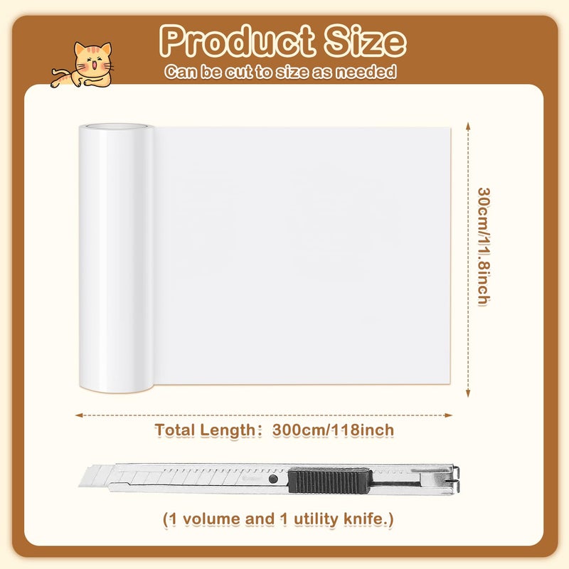 TecoKart ® Cat Scratch Sticker Pad for Sofa, Durable Cat Scratch Protector and Sofa Protector Sticker from Cats, Transparent Furniture Anti-Scratch Protective Sticker for Families with Cats, Dogs - Image 2