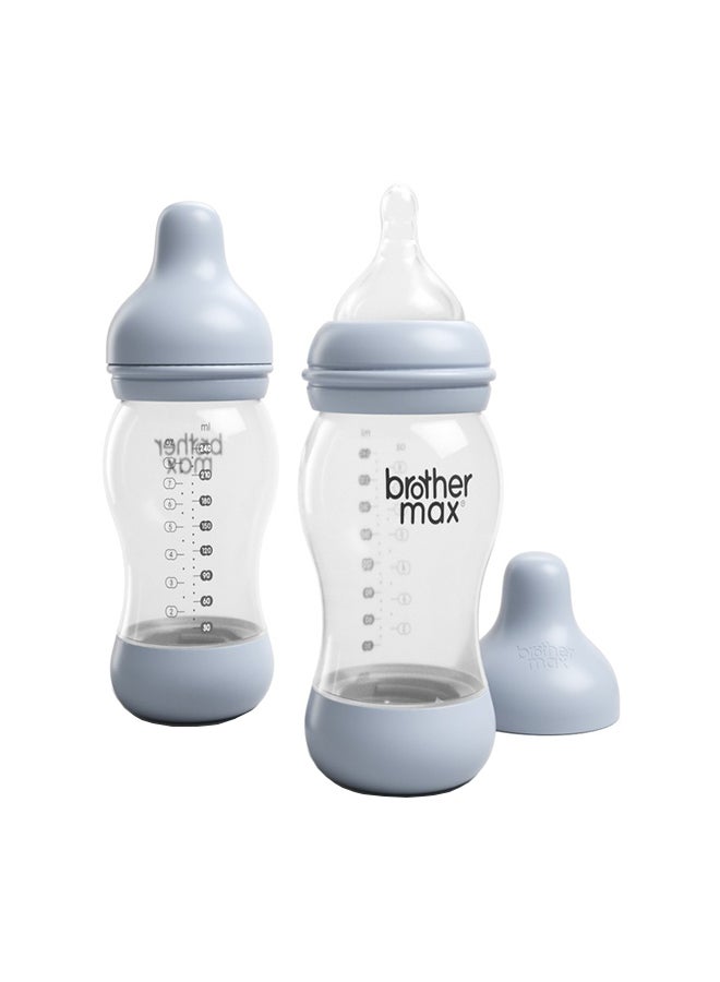 Brother Max Pack Of 2 Anti-Colic Feeding Bottle, 240 ml, S Teat, 3+ Months - Image 1