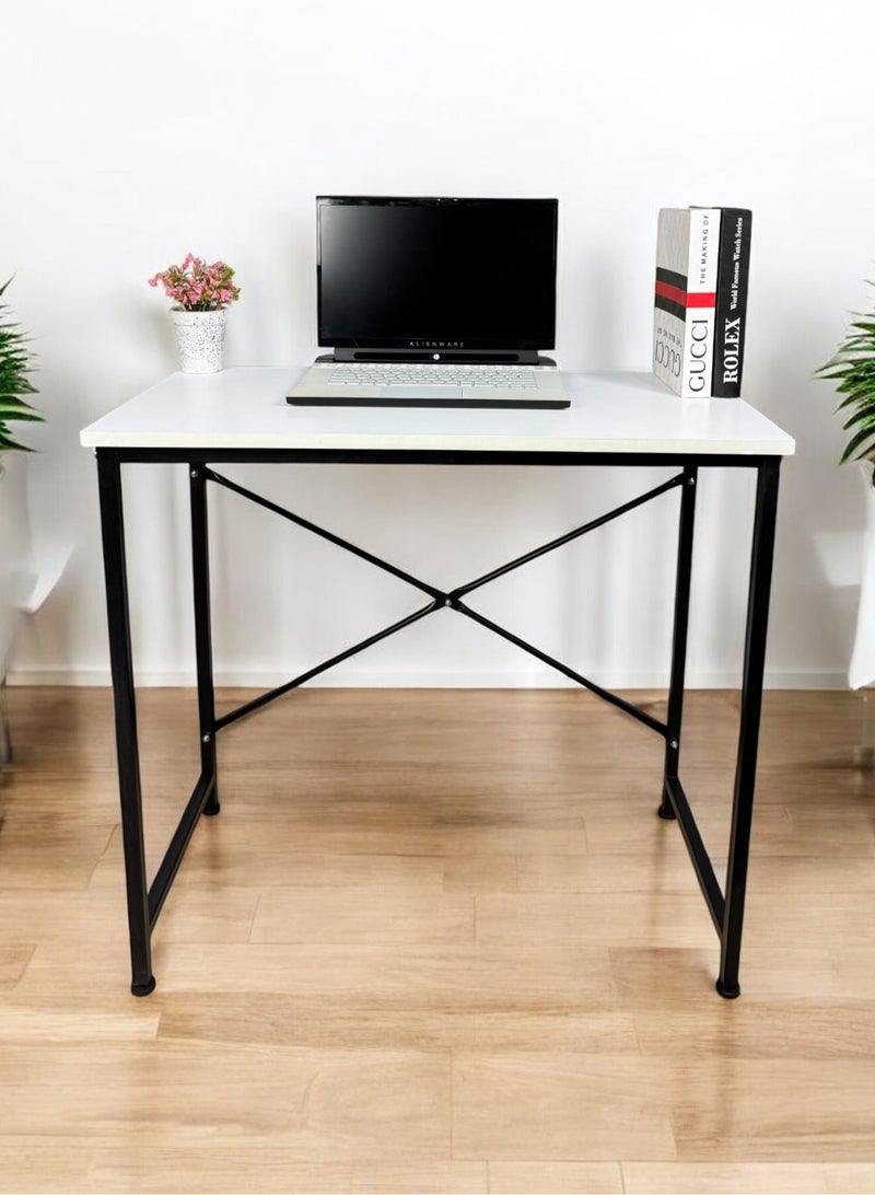 80*40cm desk, easily assembled and disassembled - White - Image 1