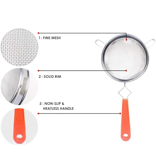 Konquer TimeS Stainless Steel Soup & Juice Strainer/Liquid Filter Size - 18.5 Cm X 33 Cm X 7.9 Cm - (18Cm) - Image 4