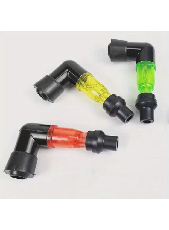 Red High-Pressure Waterproof Universal Motorcycle Spark Plug Cap Glitter Spark Plug Decoration Accessory for Modified Parts 110 Universal - Image 2
