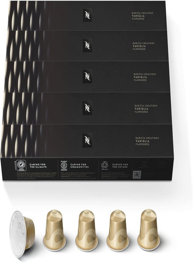 Nespresso Vaniglia Barista Creations Roasted Coffee Capsules, Original Line, 10 capsules in 1 Sleeve - Pack of 5 - Image 1