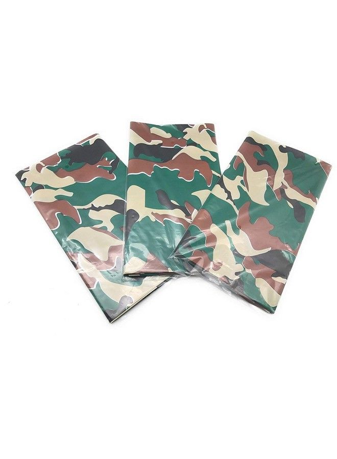 Oojami Pack Of 4 Camouflage Plastic Tablecover Camo Tablecloth 54" X 108" - Image 3