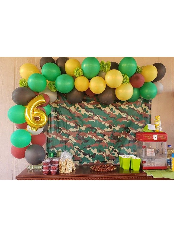 Oojami Pack Of 4 Camouflage Plastic Tablecover Camo Tablecloth 54" X 108" - Image 5
