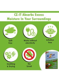 CZ-IT CZIT Moisture Absorber Sachets 100g Pack of 6 GREEN CZ46  - Image 4