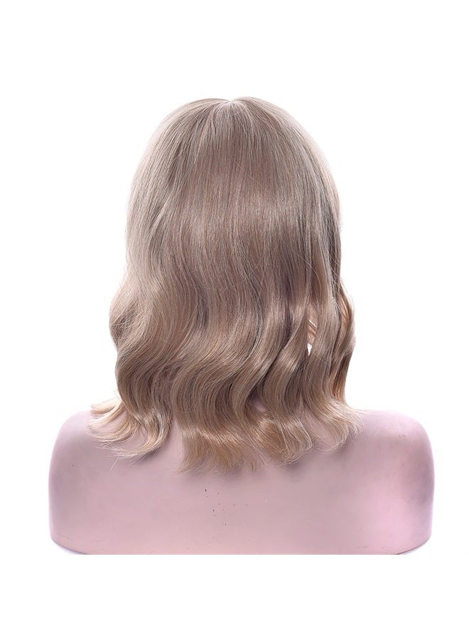 IMISSU Short Curly Hair Bob Wigs Cosplay Wig with Bangs Halloween Costume Party Headwear for Women (Dirty Blonde) - Image 4