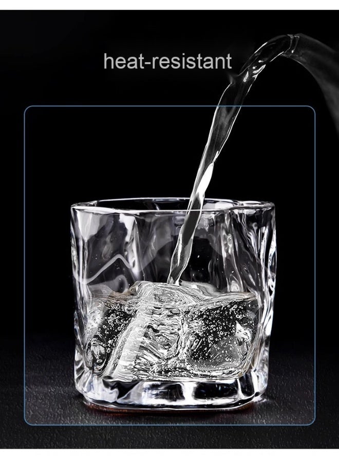 آنا طقم 4 قطع من أكواب زجاجية كريستالية متعرجة - Image 3