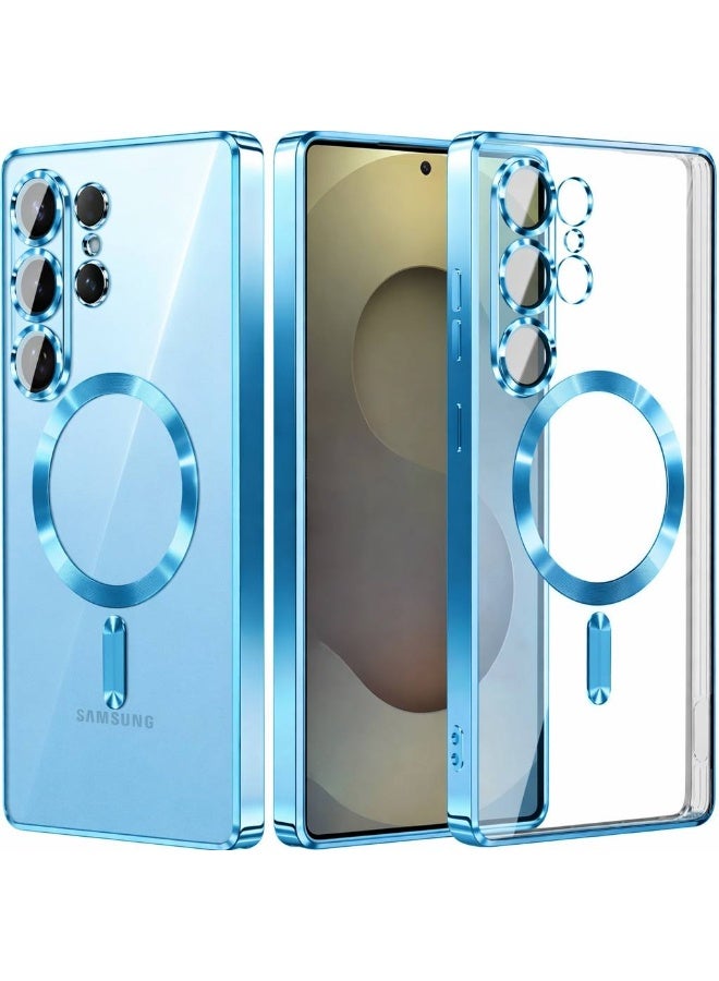 Magnetic Case for Samsung S26 Ultra, Case Clear, [Compatible with Magsafe, Built-in Camera Lens Protector] | Sky Blue