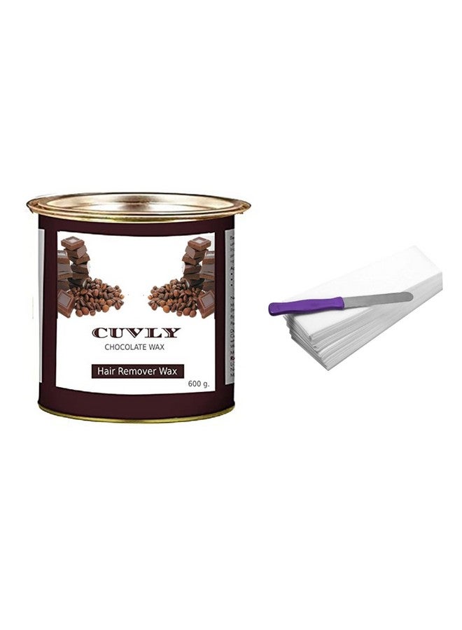 CUVLY Wax for women For Legs, Arms, Underarms, Bikini | At Home Quick And Easy Hair Removal | For Sensitive Skin (Chocolate wax 600 Gm + 30 Waxing Strips),Pack of 1 (Chocolate wax) - Image 5