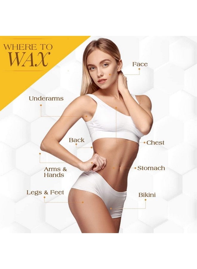 CUVLY Wax for women For Legs, Arms, Underarms, Bikini | At Home Quick And Easy Hair Removal | For Sensitive Skin (Chocolate wax 600 Gm + 30 Waxing Strips),Pack of 1 (Chocolate wax) - Image 2