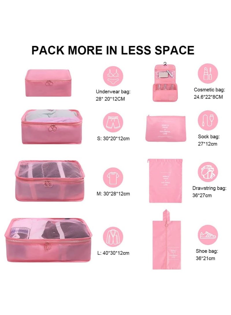 DubaiGallery 8Pcs Packing Cubes for Storage Luggage Packing Cube Organizer Travel Packing Cubes Set Clothes Shoes Storage Travel Organizer Bags for Luggage - Image 4