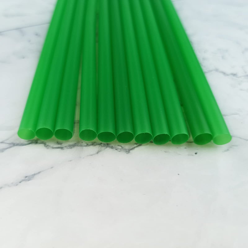 YAOSHENG 200PCS 10.2 Inches Disposable Decorative Green Plastic Straws for Birthday Wedding Cocktail Party Supplies (0.23 * 10.2inch) (Green) - Image 5