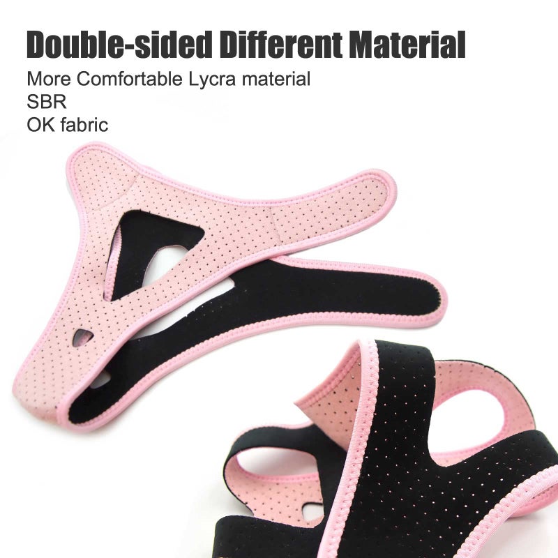 Gihunk Chin Strap - Chin Strap for Cpap Users, Cpap Chin Strap, Anti Snoring Chin Strap, Chin Strap for Snoring, Breathable Comfortable Cpap Chin Straps for Men and Women, Extension Strap, Pink (Pink) - Image 3