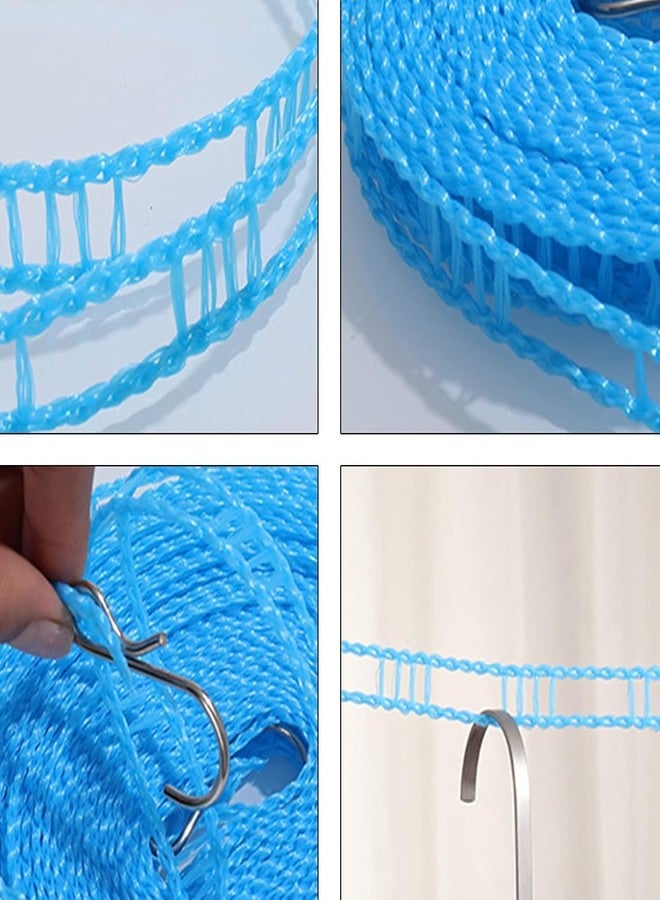 Vyoree Heavy Duty 5M Nylon Clothes Drying Rope with Hooks – Windproof, Anti-Slip Clothesline for Balcony, Outdoor, Indoor, Travel – Laundry Hanging Wire – Pack of 3 | कपड़ा सुखाने वाली रस्सी - Image 2
