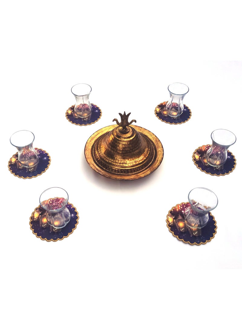 Alwan طقم coasters قماش رمضان كريم مكون من 6 قطع - Image 3
