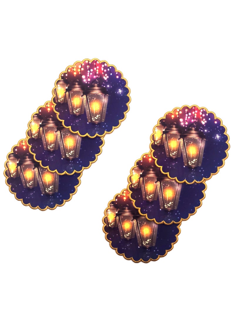 Alwan طقم coasters قماش رمضان كريم مكون من 6 قطع - Image 1