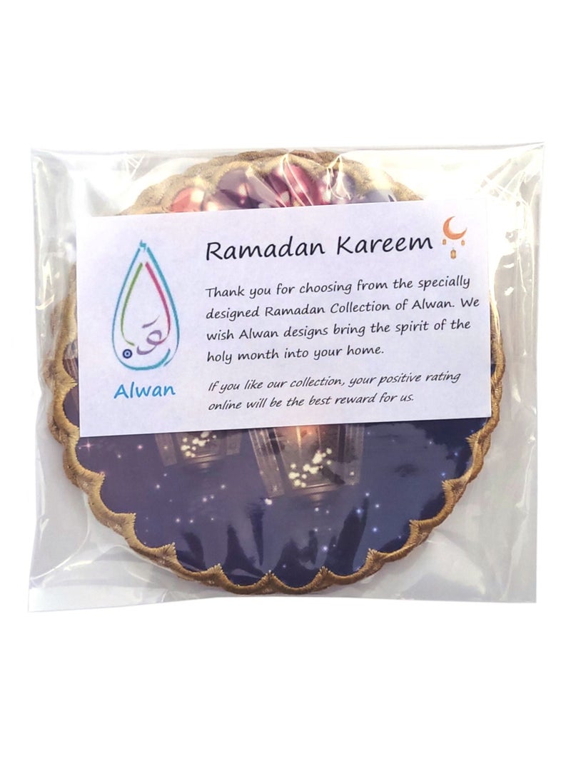 Alwan طقم coasters قماش رمضان كريم مكون من 6 قطع - Image 4
