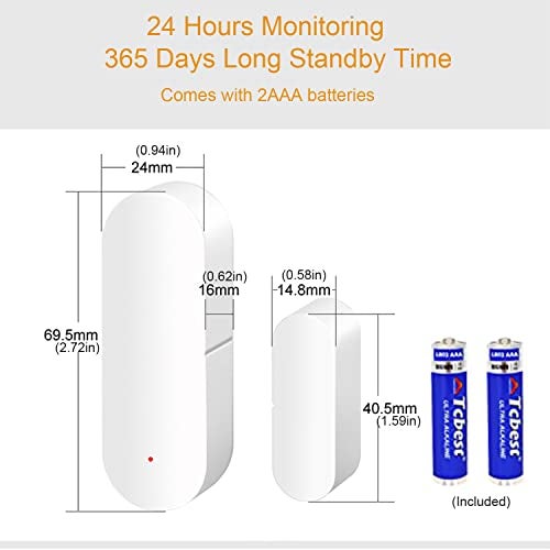SENCKIT WiFi Door Sensor: Smart Door Open/Closed Detectors, Wireless Window Sensor with App Notification Alert, Contact Sensor for Home Security, Compatible with Alexa Google Assistant (2pack) - Image 5