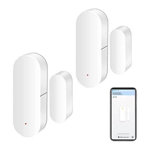SENCKIT WiFi Door Sensor: Smart Door Open/Closed Detectors, Wireless Window Sensor with App Notification Alert, Contact Sensor for Home Security, Compatible with Alexa Google Assistant (2pack) - Image 1