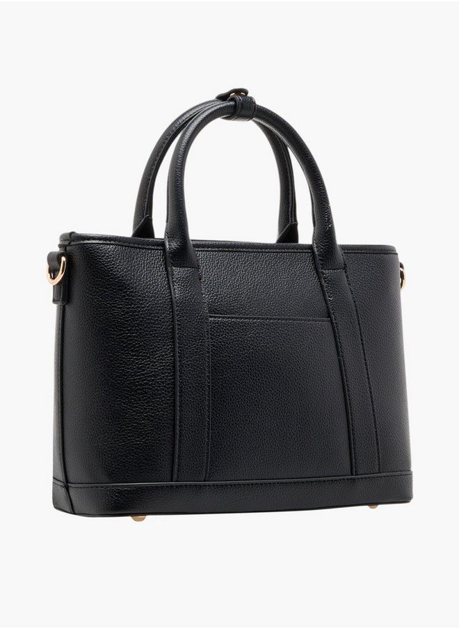 Le Confort Women's Textured Tote Bag with Double Handle and Zip Closure  - Image 3