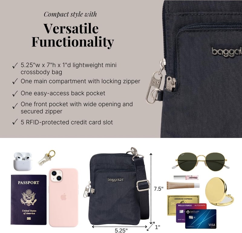 Baggallini womens Securtex Anti-theft Activity Crossbody Bag - Image 5